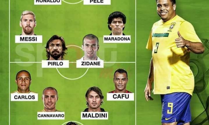 Ronaldo Nazario wybrał swoją NAJLEPSZĄ XI w historii